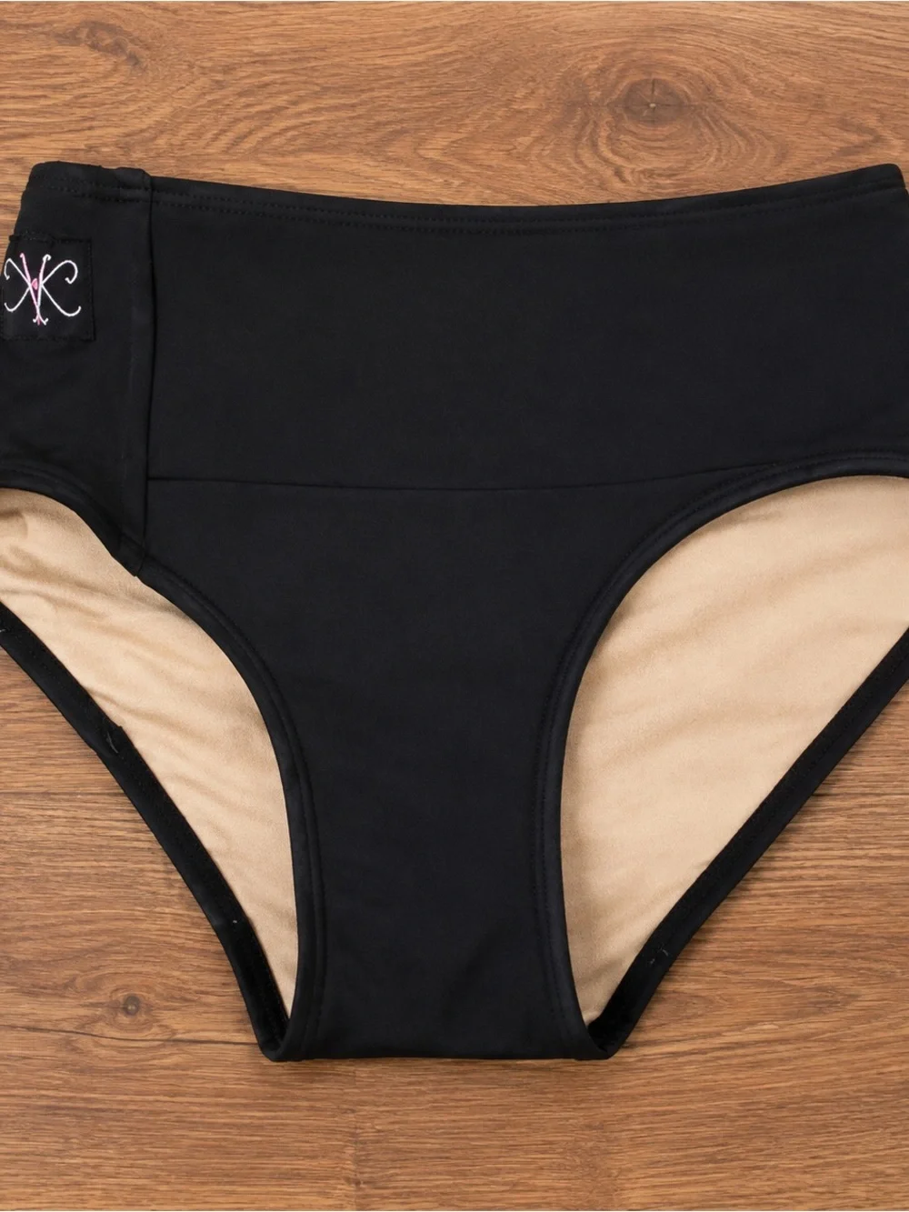 Kandi Kouture Black High Waist Dance Briefs Child Small CS Size 4
